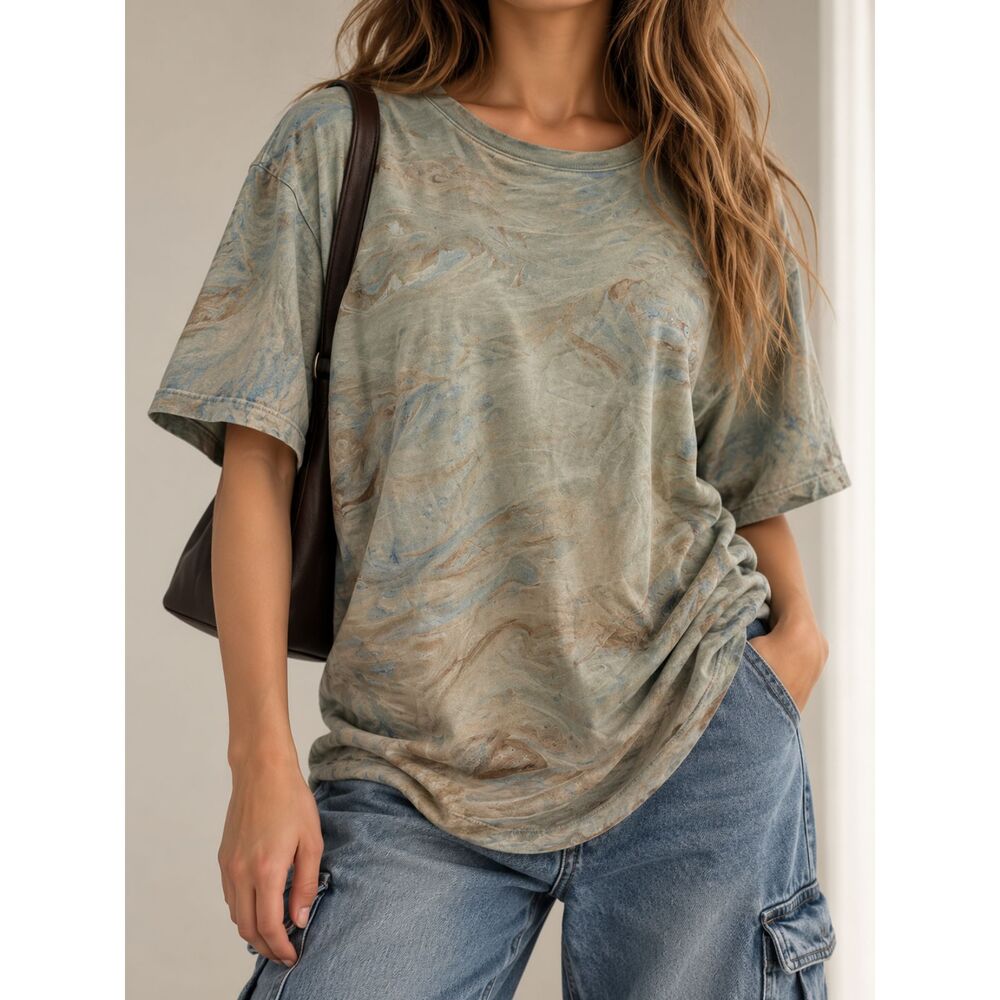 Marble Wash Oversized T-Shirt